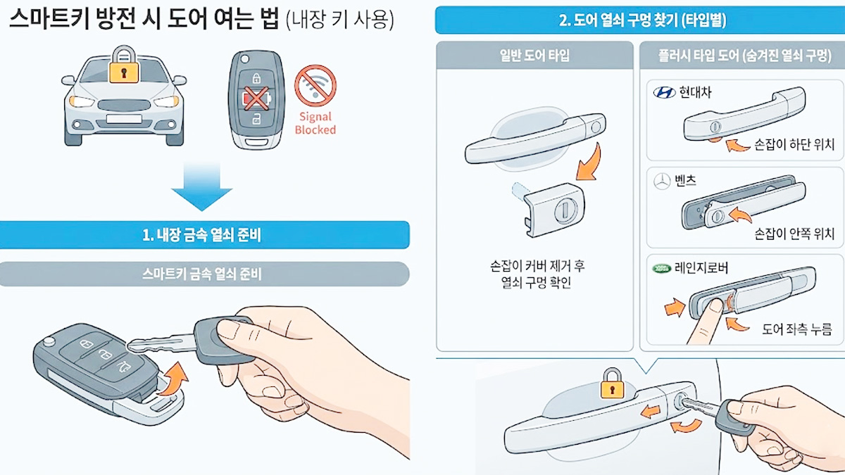 스마트키 배터리 방전 시 대처법 및 셀프 교환 요령 이미지 1